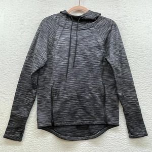 Athleta Sweatshirt Womens XXS Gray Hoodie Spacedye Fleece Athleisure Loungewear